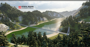 玻璃吊桥动画、BIM桥梁动画、工程施工动画